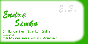 endre simko business card